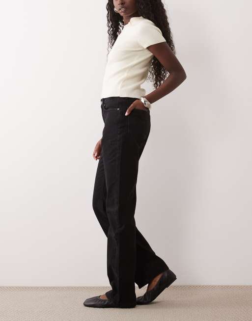 Mango Matilda straight leg jeans in black, 2 of 5