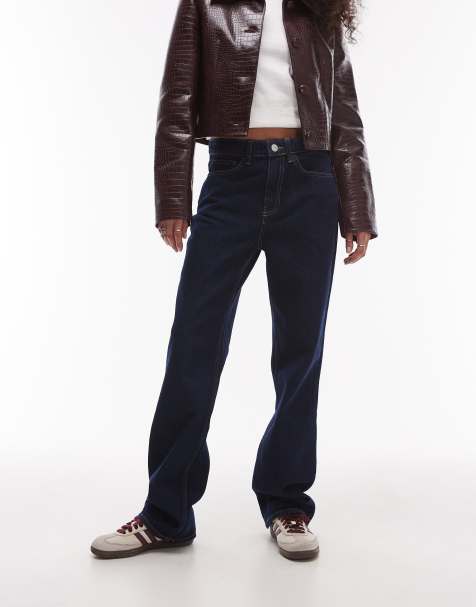 Mango Matilda straight leg jeans in dark blue - view 1