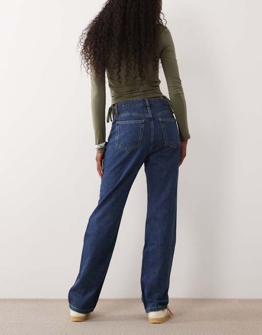 Mango Matilda straight leg jeans in dark blue , 4 of 5