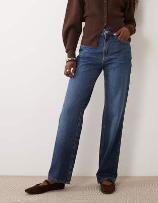 Mango Matilda Straight Leg Jeans In Blue