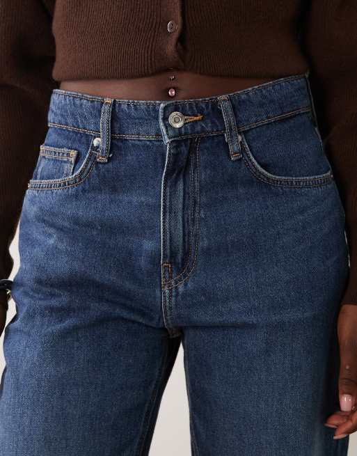 Mango Matilda straight leg jeans in dark blue, 2 of 5
