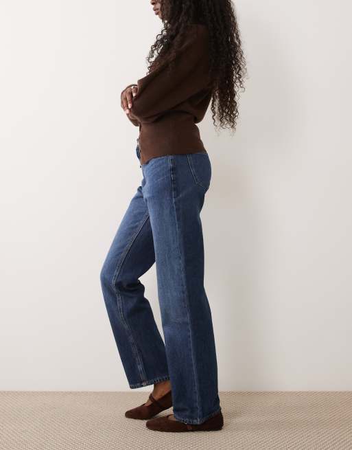 Mango Matilda straight leg jeans in dark blue, 3 of 5