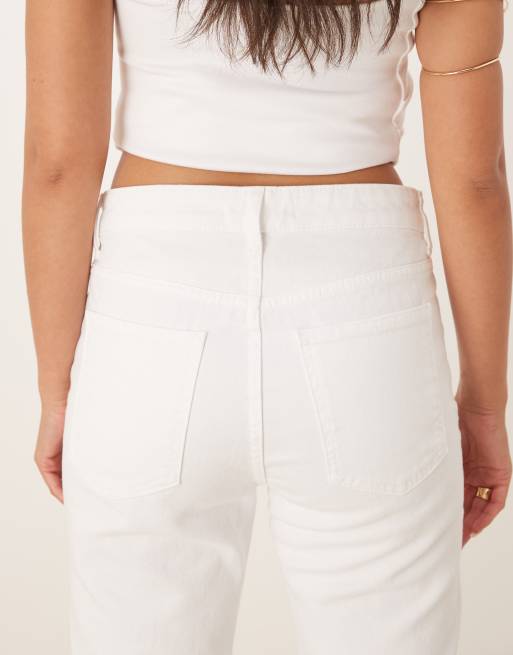 Mango Matilda straight leg jeans in white, 4 of 5