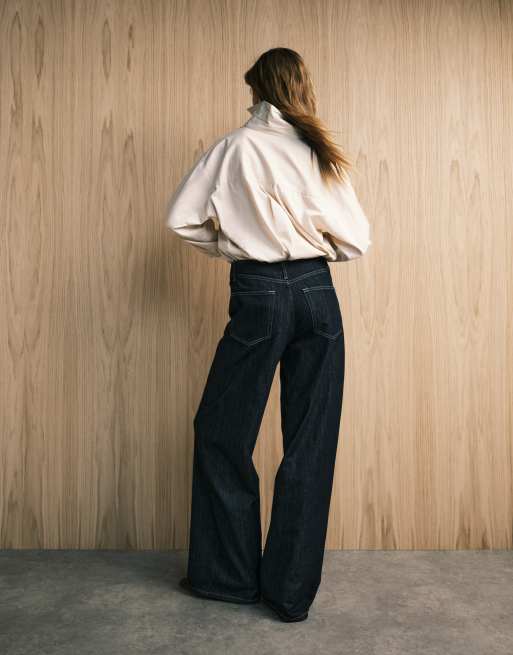 Mango – Max – Straight Jeans aus Baumwolle in Indigoblau mit Kontrastnaht, 3 von 5