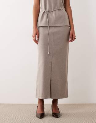 Mango Maxi Skirt In Gray