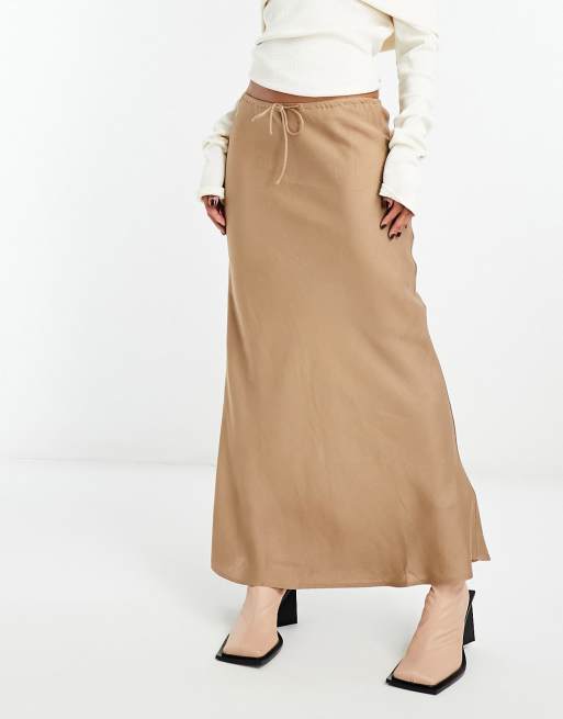 Light cotton outlet maxi skirt