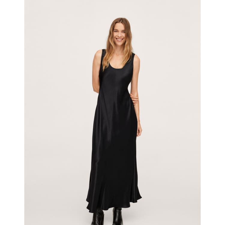 Mango black hotsell satin dress