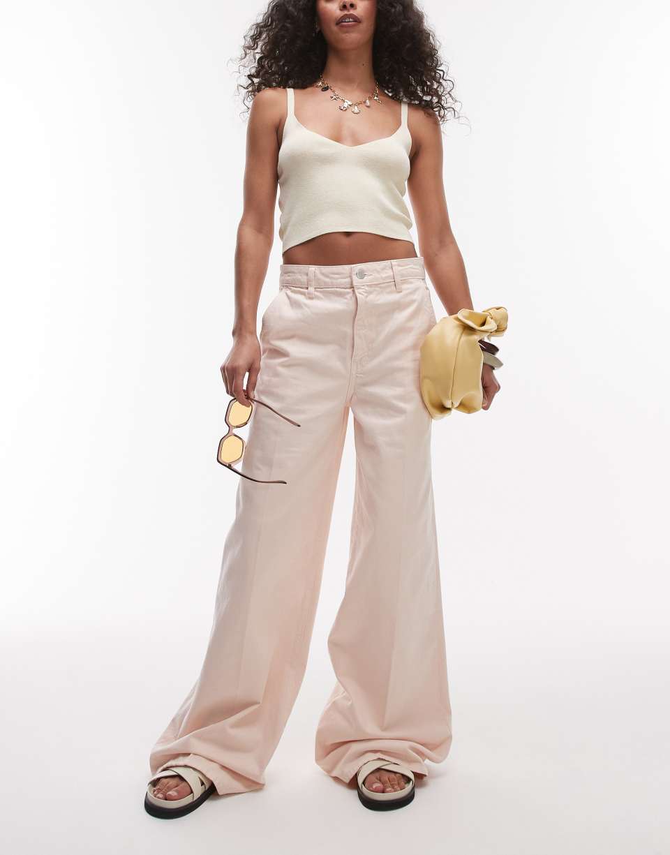 Pink relaxed jeans