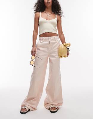 Mango - Maya - Relaxed-Fit-Jeans in Hellrosa mit geradem Bein