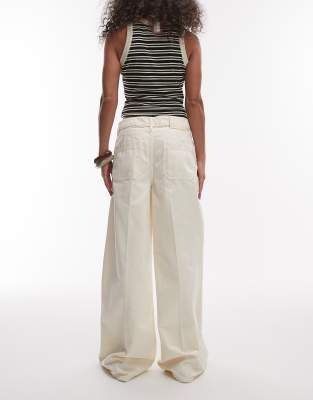 Mango Maya Relaxed Straight Leg Jeans In White