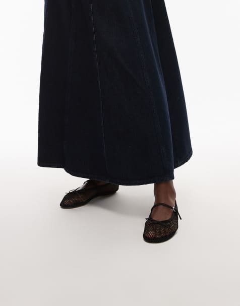Mango mesh ballet flats in black - view 1