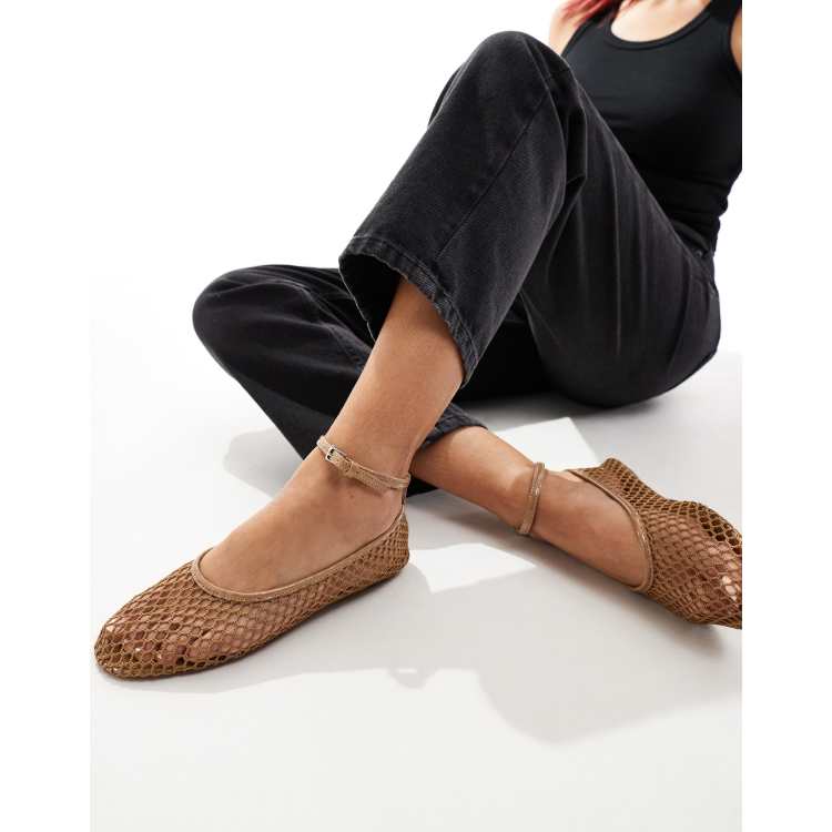 Ballet Flat Mango Shoes Womens Mango Patent Leather Flat MANGO