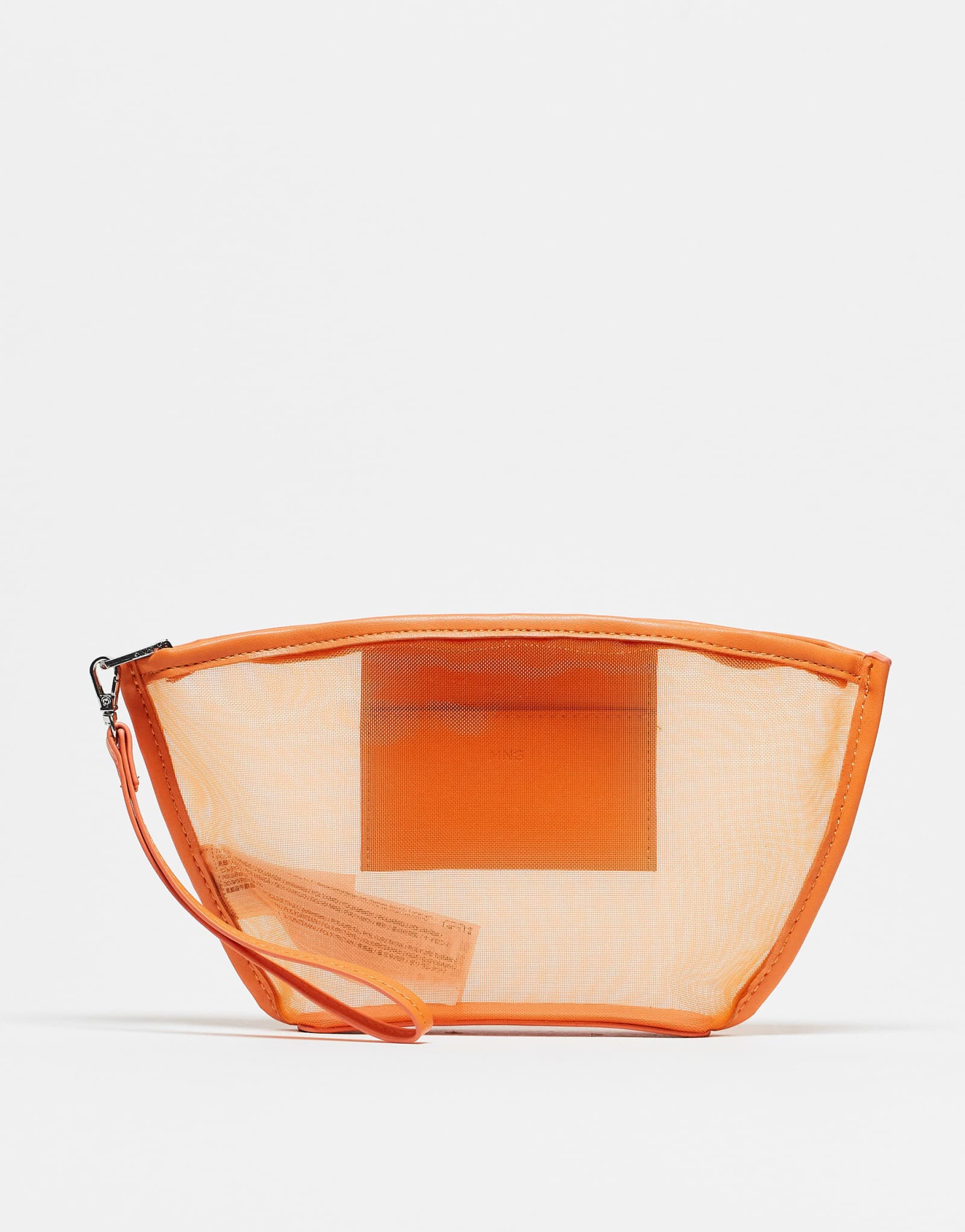 Сетчатая косметичка Mango оранжевого цвета