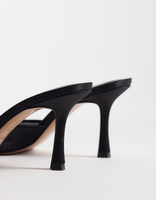 Mango mesh mules in black, 3 of 4