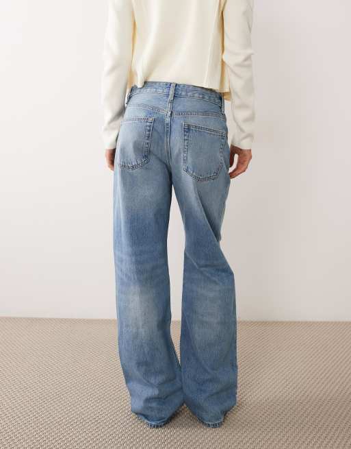 Mango Miami 100% cotton straight jean in light blue, 3 of 5