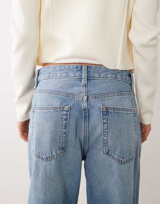 Mango Miami 100% cotton straight jeans in light blue, 2 of 5