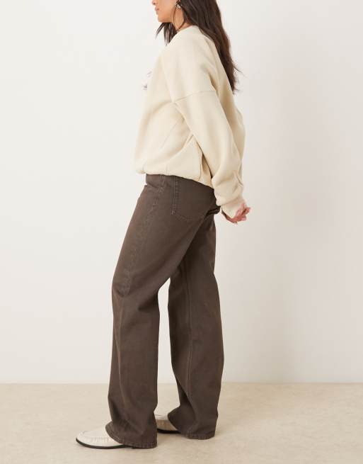 Mango - Miami - Jean droit 100 % coton - Marron, 3 de 5