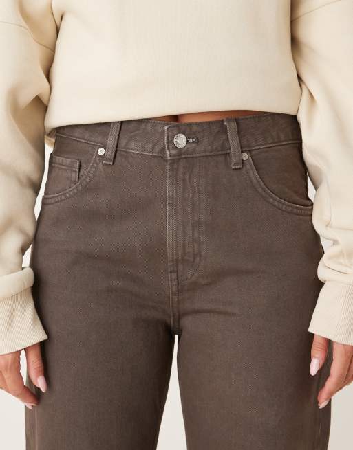 Mango - Miami - Jean droit 100 % coton - Marron, 4 de 5