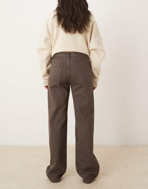 Mango - Miami - Jeans dritti in 100% cotone marrone, 2 di 5