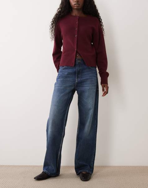Mango Miami jeansy proste w ciemnoniebieskim kolorze - view 1