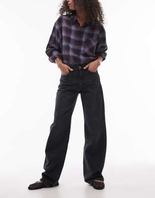 Mango - Miami - Mittelhohe Jeans in verwaschenem Schwarz