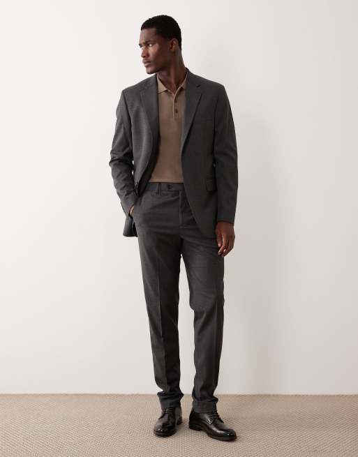 Mango - Miami - Pantaloni sartoriali slim color antracite in coordinato