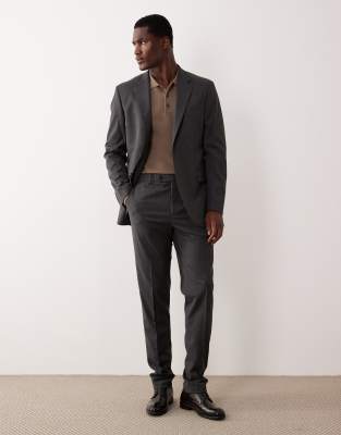 Mango Miami slim fit tailored pants in charcoal - part of a set | ASOS