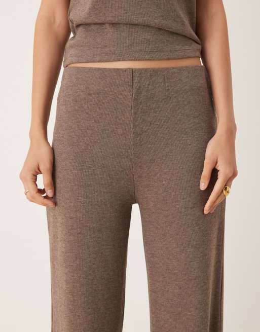 Mango – Michi – Bruna, raka, mjuka byxor, del av set, 5 av 5