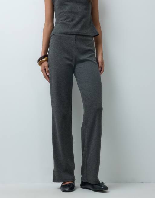 Mango Michi straight trouser co-ord in charcoal, 3 of 5