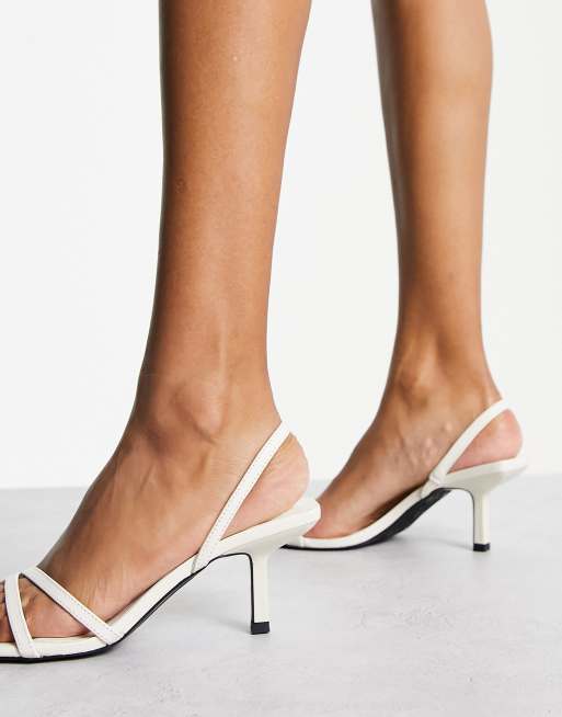 Mango white heels hotsell