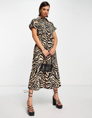 Mango 2024 zebra dress