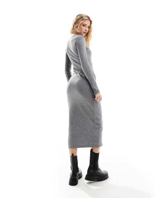 Mango ribbed jersey dress sale