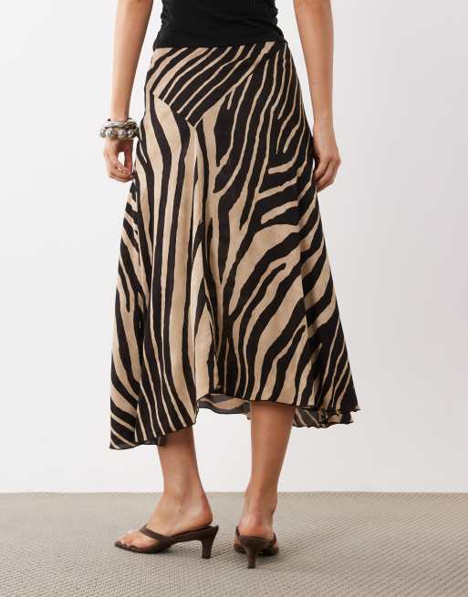 Mango midi-nederdel med zebraprint, 4 af 5