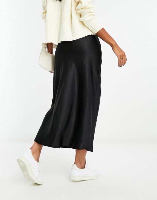 Satin midi shop skirt mango