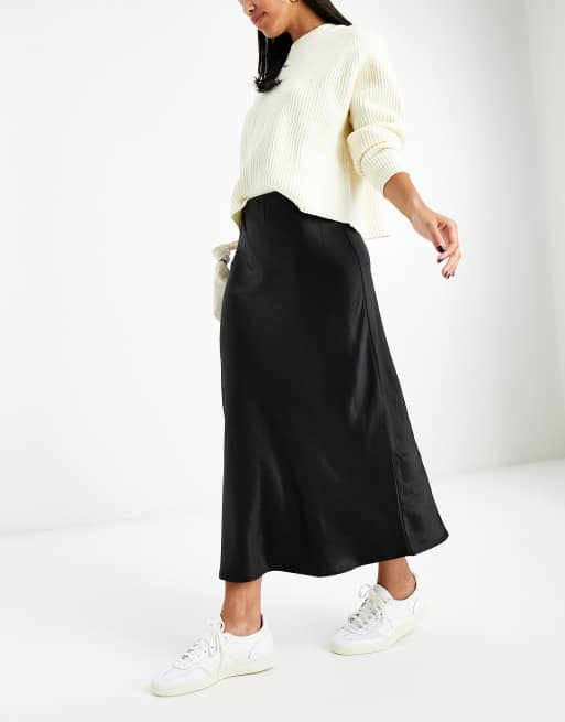 Satin midi skirt outlet mango