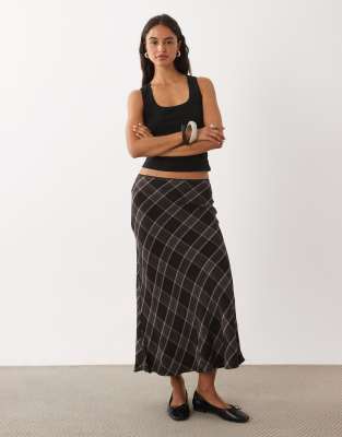 Mango Midi Skirt In Black