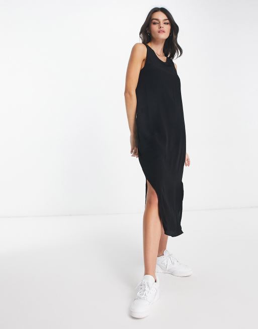 Mango – Midikleid in Schwarz mit überkreuztem Rücken, 3 von 4