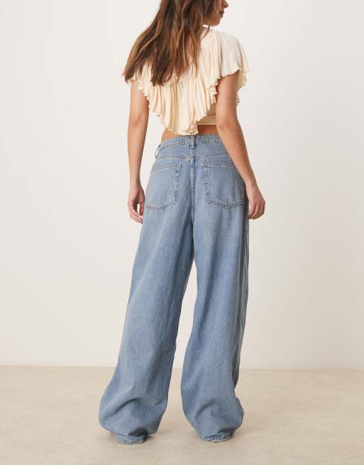 Mango – Mila – Ljusblå, blekta, avslappnade jeans med raka ben, 2 av 5