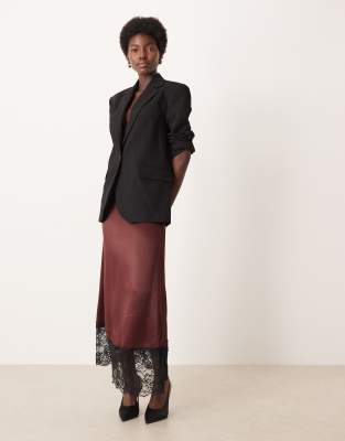 Mango Mila Relaxed Tailored Blazer In Black