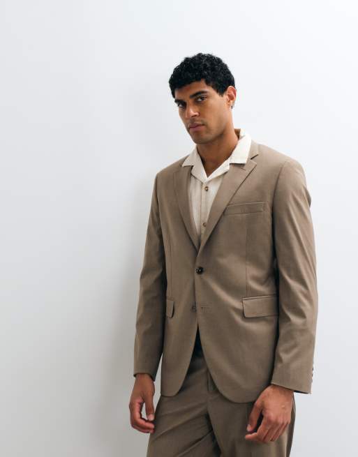 Mango - Milan - Blazer da abito slim color fungo in coordinato