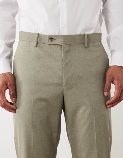 Mango - Milan - Pantalon d'ensemble ajusté élégant - Vert sauge, 5 de 5