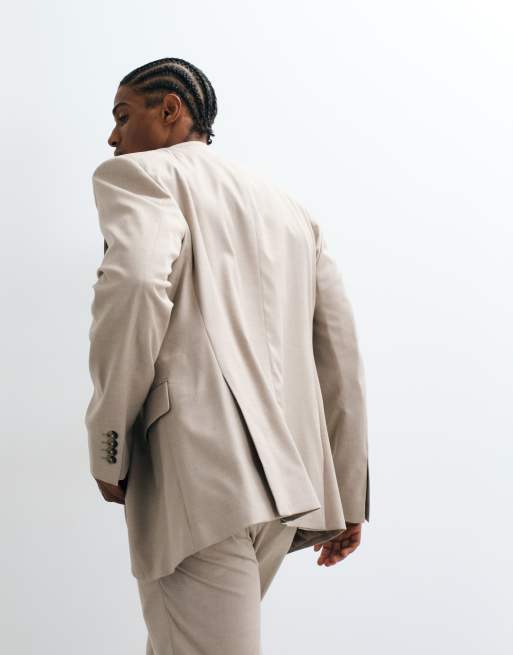Mango Milan slim fit suit blazer ecru - part of a set, 3 of 5