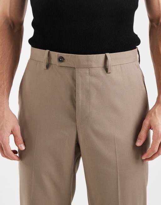 Mango Milan slim fit tailored trouser co-ord in beige, 4 of 5