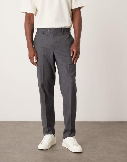 Mango Milan slim fit trousers in grey  , 2 of 5