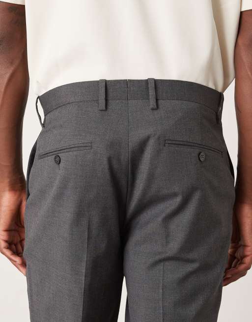 Mango Milan slim fit trousers in grey  , 4 of 5