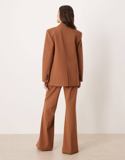 Mango – Milano – Elegante Hose in Karamell mit hohem Bund, Kombiteil, 4 von 5