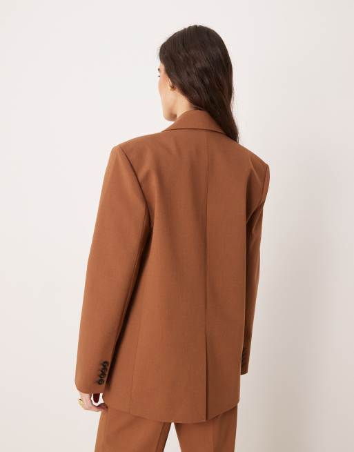 Mango – Milano – Eleganter Blazer in Karamell, Kombiteil, 4 von 4