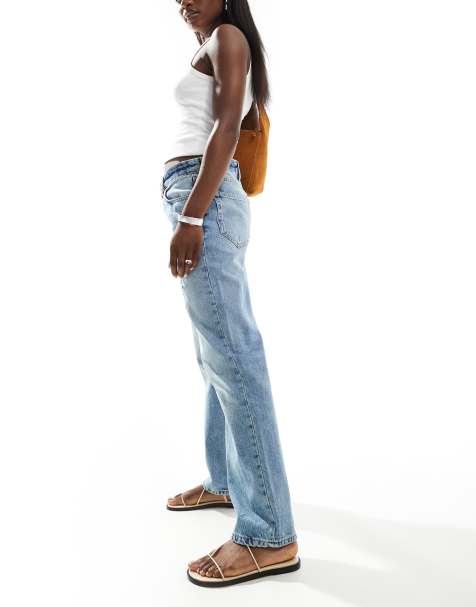 Mango Millie slimmer straight leg jeans in light blue - view 1