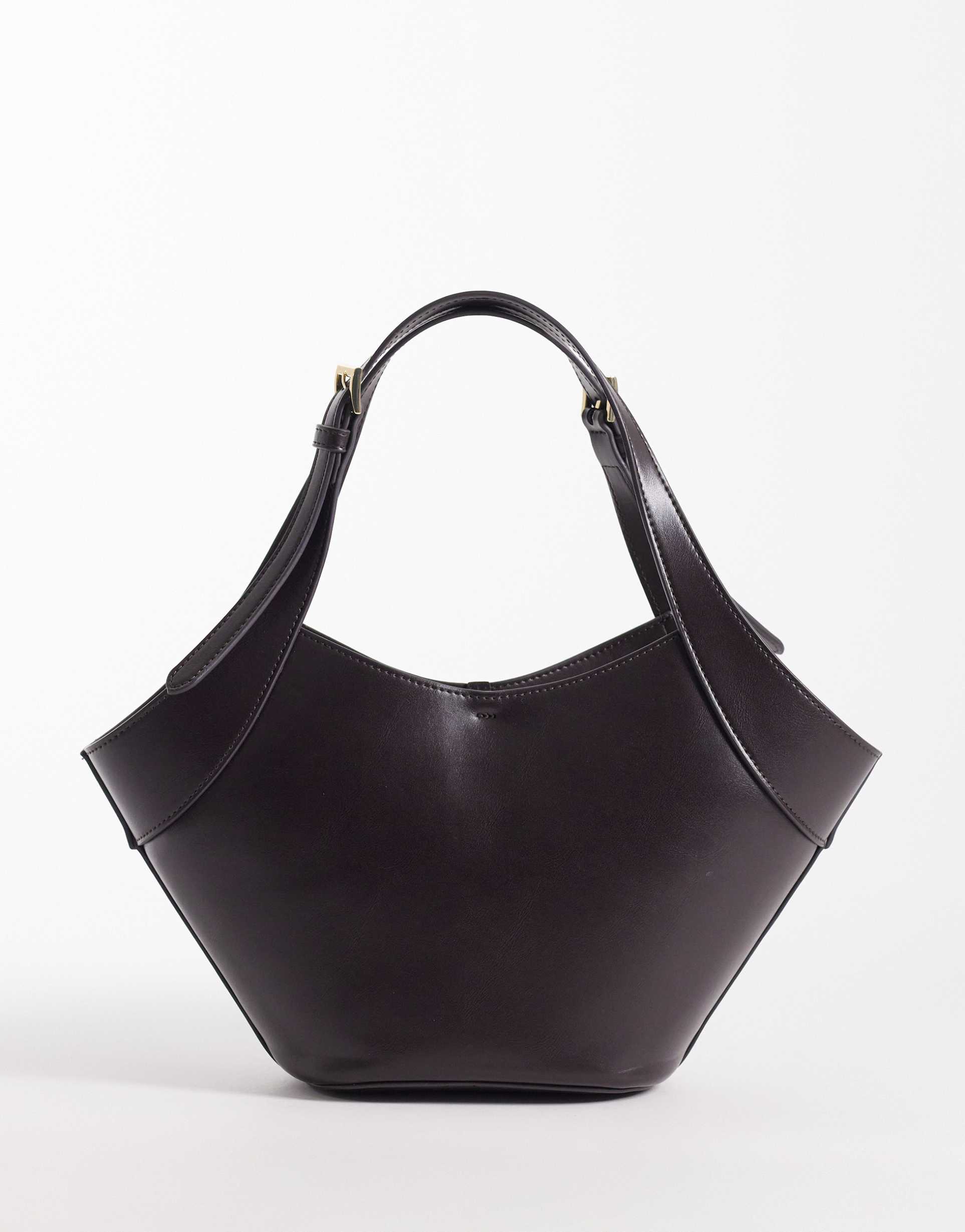 mango mini bucket bag in chocolate