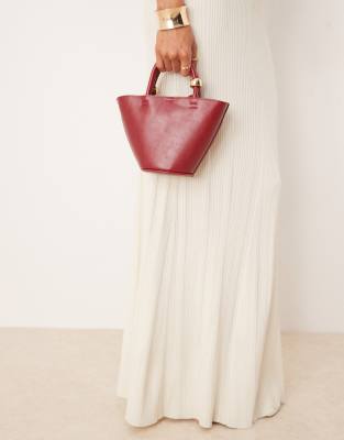 Mango Mini Bucket Bag With Gold Tone Accents